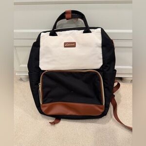 Stylish Black and Brown Backpack by Lovevook